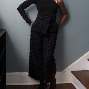 High waist fuzzy pants